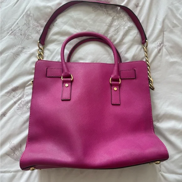Michael Kors | Pink Large Hamilton Handbag - Picture 2 of 9